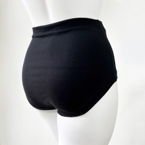 Black High Waisted Adult Pants | Women's Knickers | Organic Cotton Underwear