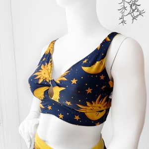 Sun & Moon Twist Front Bra | Non Wired Bralet | Organic Women's Underwear