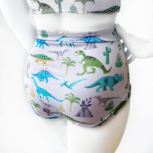 Braguita de bikini de dinosaurio / Trajes de baño reciclados / Trajes de baño éticos