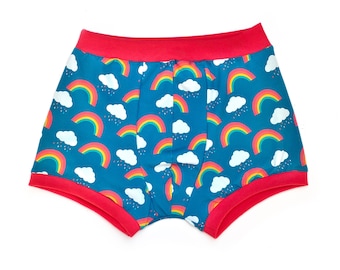 Regenbogen Unisex Boxer | Herren Damen Hose | Bio Baumwolle Unterwäsche