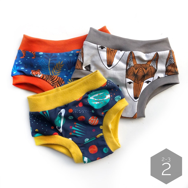 Pantalons bio unisexes pour enfants Lot de 3 couleurs Sous-vêtements éthiques pour enfants image 5
