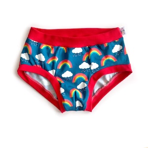 Calzoncillos tipo bóxer con parte delantera de arcoíris / Pantalones para hombre / Ropa interior de algodón orgánico