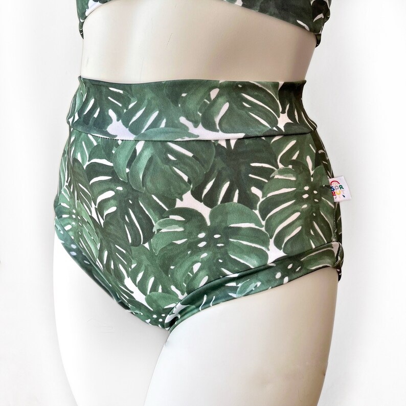 Cheeseplant Bikini Bottoms Recycled Swimwear Ethical Swimsuit image 1