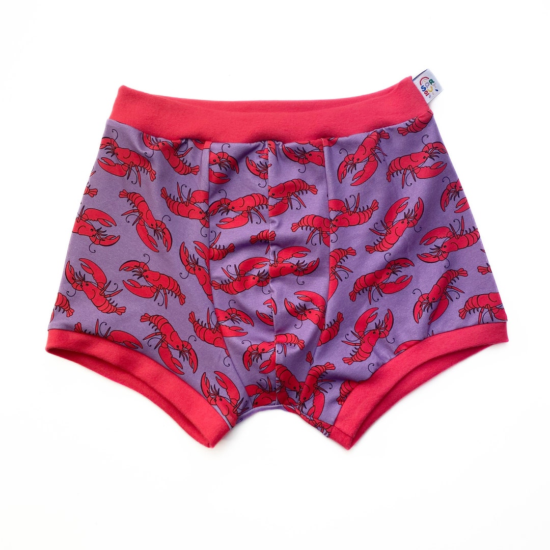 Lobster Unisex Boxers Mens Womens Pants Organic Cotton Underwear Etsy