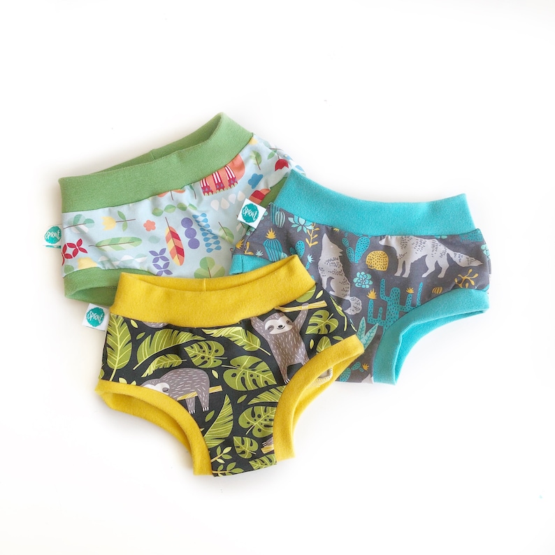 Children's Unisex Organic Pants Mixed Pack of 3 Ethical Kids Underwear image 6