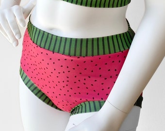 Watermelon Bikini Bottoms | Recycled Swimwear | Ethical Swimsuit