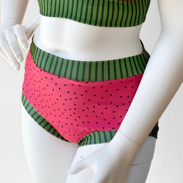 Wassermelonen-Bikinihose | Recycelte Bademode | Ethischer Badeanzug