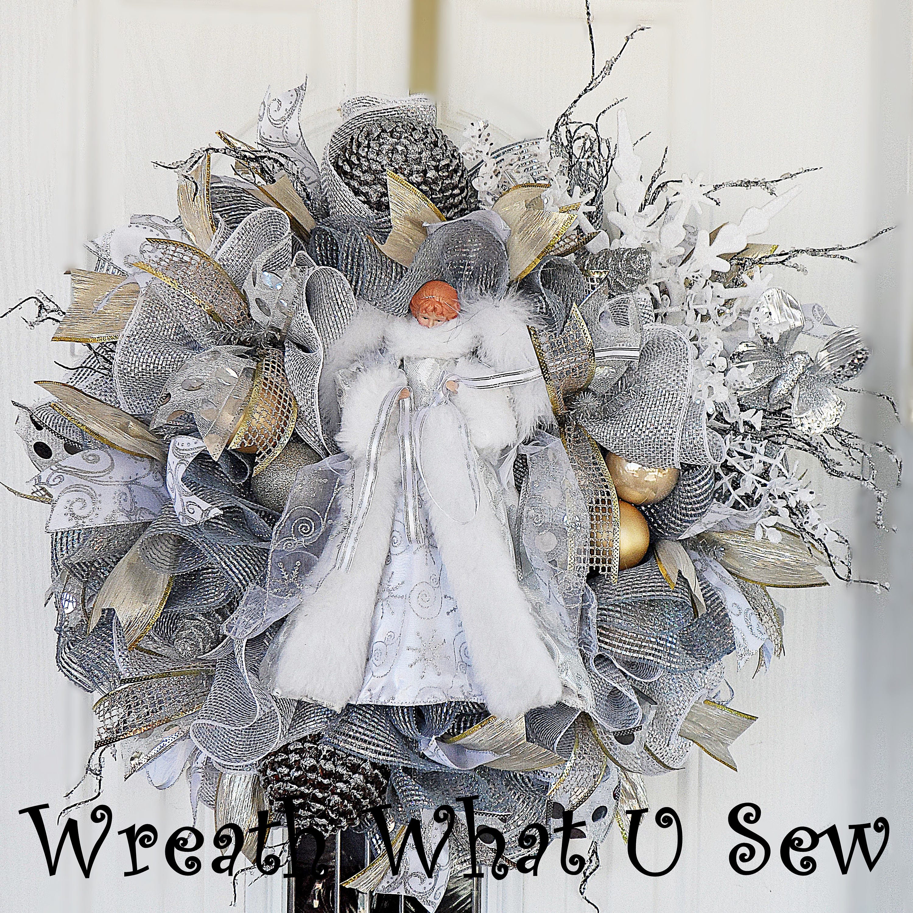 Christmas Angel Wreath Angel Wall Decor Christmas Wreath | Etsy