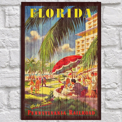 Florida Wall Art Print America Vintage Travel Poster TR79 Etsy