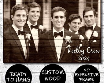 Custom Wooden Groomsmen Gifts - Personalized Best Man Gift, Unique Picture & Photo Frames for Wedding Party