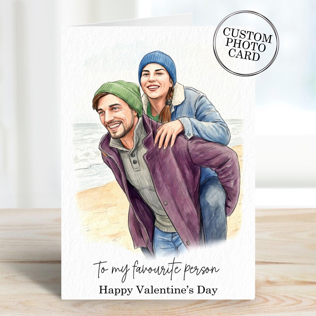 Custom Valentines Day Card for Him Her - Personalised Valentine's Cards ...