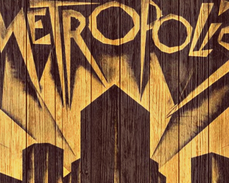 Movie Poster Metropolis Poster Wood Wall Art Movie Room Decor Etsy