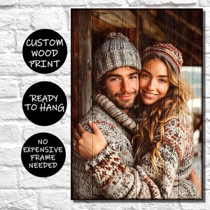 Custom Portrait Personalized Gift For Him Best Gifts For Her Unique Gift For Men Wood Photo Gifts For Boyfriend Thank You Gift For Women