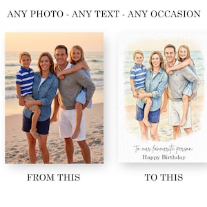 Looking for a unique way to celebrate a special anniversary? Look no further! Our custom portrait anniversary card is the best personalized gift for the couple, husband, wife, or parents in your life. Each card is made with love and care, creating a truly one-of-a-kind piece that they will cherish forever. Surprise your loved ones with a memorable and heartfelt gift they will never forget!