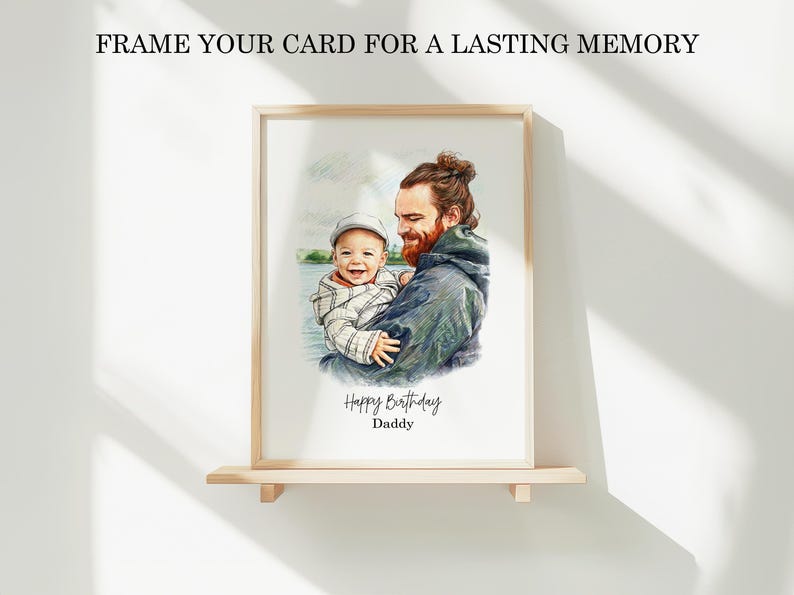 Looking for a special gift for a loved one? This custom portrait birthday card is the perfect choice! Personalize it for him or her - ideal for men like your husband, brother, or dad, and unique for women such as mum, wife, friend, or sister. Surprise them with a thoughtful and one-of-a-kind card they'll cherish forever.