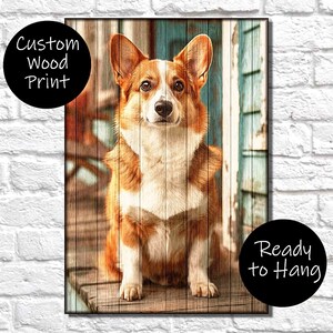 Personalized Mother's Day Gift Pet Portrait - Wooden Dog Portrait Mother's Day Gift - Mother's Day Present Pet Lover Gift - Custom Portrait