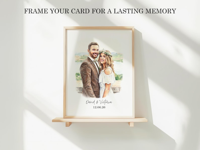 Celebrate love with a one-of-a-kind Custom Portrait Anniversary Card! The perfect personalized gift for couples, husbands, wives, and parents. Show your thoughtfulness with this unique and memorable card design. Surprise your loved ones with the best anniversary gift they'll cherish forever.