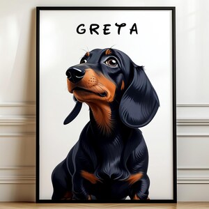 Custom Pet Dog Memorial Portrait Gift For Him / Her, Pet Dog Illustration From Photo, Cartoon Pet Cat Portrait, Custom Pet Picture Wall Art