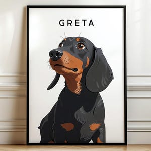 Custom Pet Dog Memorial Portrait Gift For Him / Her, Pet Dog Illustration From Photo, Cartoon Pet Cat Portrait, Custom Pet Picture Wall Art