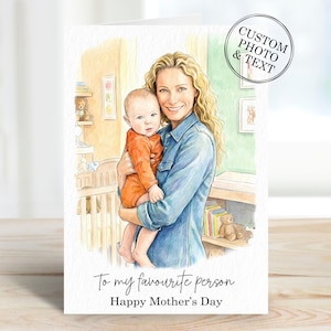Custom Mothers Day Card For Mum Mummy Nana - Personalised Father's Day Cards Daughter Son