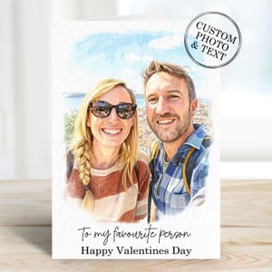 Custom Valentine's Day Card For Him Her - Personalised Valentine's Cards Gift Husband, Wife, Boyfriend