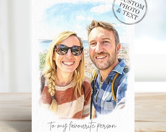 Custom Valentine's Day Card For Him Her - Personalised Valentine's Cards Gift Husband, Wife, Boyfriend
