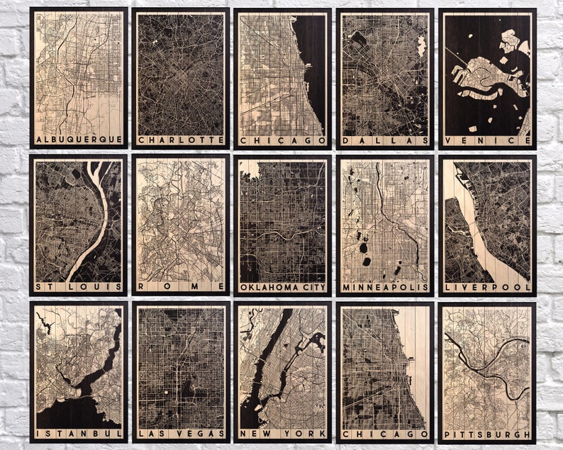 Office Decor Wood Wall Decor Custom Map Gift Office Wall Art | Etsy