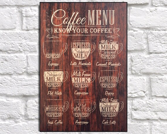 Coffee Signs For Kitchen Wall Art Rustic Wood Decor Coffee Bar Etsy