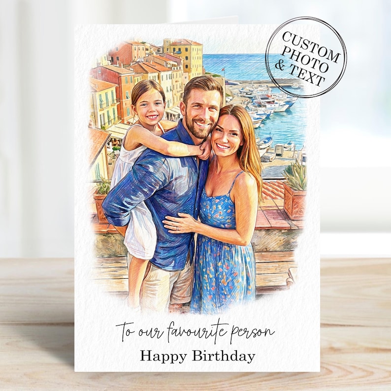 Celebrate your special mum with our Custom Mum Portrait Photo Gifts! Perfect for her birthday, this personalised card is a heartfelt way to show your love. Whether from a daughter, son, or even a beloved pet, this unique keepsake captures cherished memories and moments. Tailor it to reflect her personality with your favorite photo and a sweet message. Make her feel extra special this year with a gift that she'll treasure forever! Order now for a memorable birthday surprise!