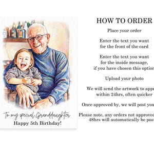 Looking for a special birthday card? Our custom portrait card is perfect for him or her! Personalize this unique gift for men, husband, brother, or dad. It's also a thoughtful choice for mum, wife, friend, or sister. Surprise your loved one with a one-of-a-kind card!