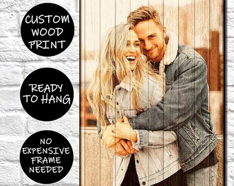 Custom Portrait Personalized Gift For Him Best Gifts For Her Unique Gift For Men Wood Photo Gifts For Boyfriend Thank You Gift For Women