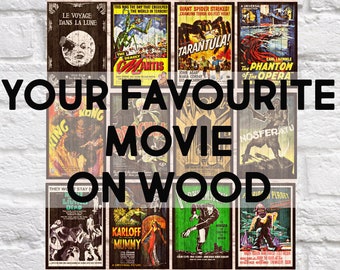 Anniversary Gifts For Boyfriend Gift Wood Wall Art Gifts For Him Birthday Gift For Boyfriend Birthday Gift For Him Panel Effect Movie Poster