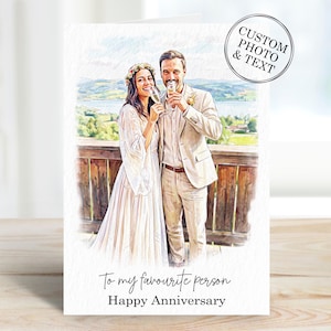 Celebrate a special occasion with a one-of-a-kind touch! This custom portrait birthday card is the perfect personalized gift for the special men in your life - husband, brother, or dad. For the women, surprise your mum, wife, friend, or sister with a unique card tailored just for them. Handmade with love and care, this card is sure to bring a smile to their face. Order yours today!