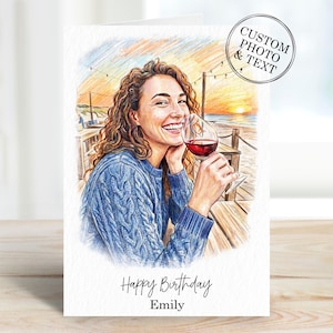 Celebrate special moments with our Custom Portrait Birthday Card, perfect for everyone! This personalized card gift makes a thoughtful surprise for your husband, wife, mum, or dad. Each card features a unique illustration that captures their essence, making it a keepsake they'll cherish. Send your love with a personal touch on their special day! Choose your style and provide a photo for a beautifully crafted, one-of-a-kind birthday card that expresses your heartfelt wishes. Order yours today!