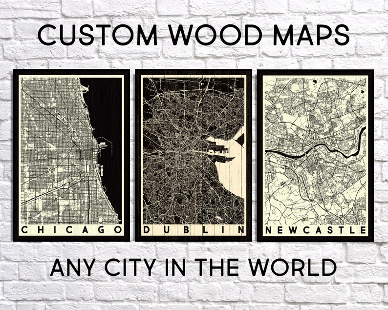 Unique Wooden Sign - Boyfriend's Custom Map Gift - Handcrafted Wall Art