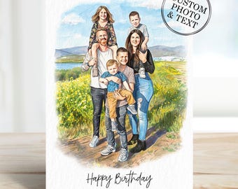 Personalised Photo Gifts For Him Her - Unique Custom Photo Card Ideas Family Grandparents Pet