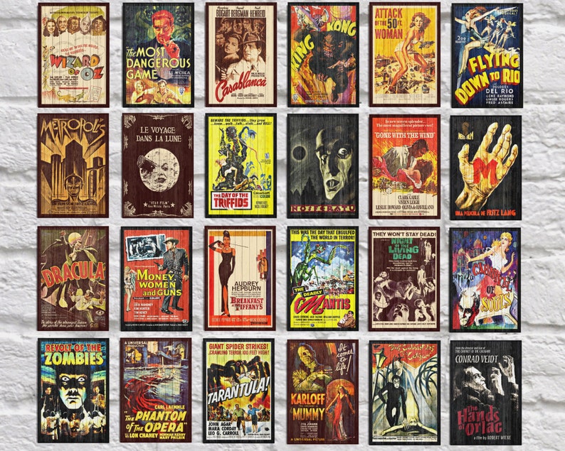 Movie Poster Metropolis Poster Wood Wall Art Movie Room Decor Etsy