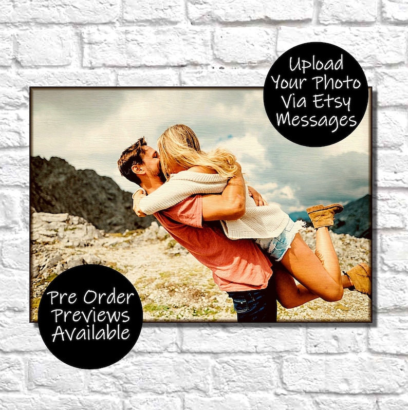 Birthday Gift For Him, Best Photo Gifts For Boyfriend, Unique Wood Gifts For Him, Christmas Gift Ideas, Best Selling Items, Wooden Portrait image 2