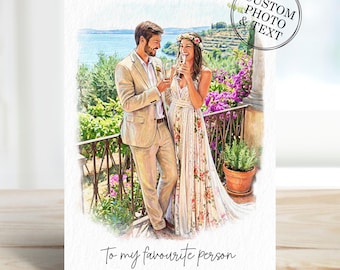 Husband Personalised Anniversary Card For Wife Him Her, Any Year Anniversary Cards Couples Parents