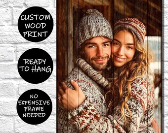 Custom Portrait Personalized Gift For Him Best Gifts For Her Unique Gift For Men Wood Photo Gifts For Boyfriend Thank You Gift For Women