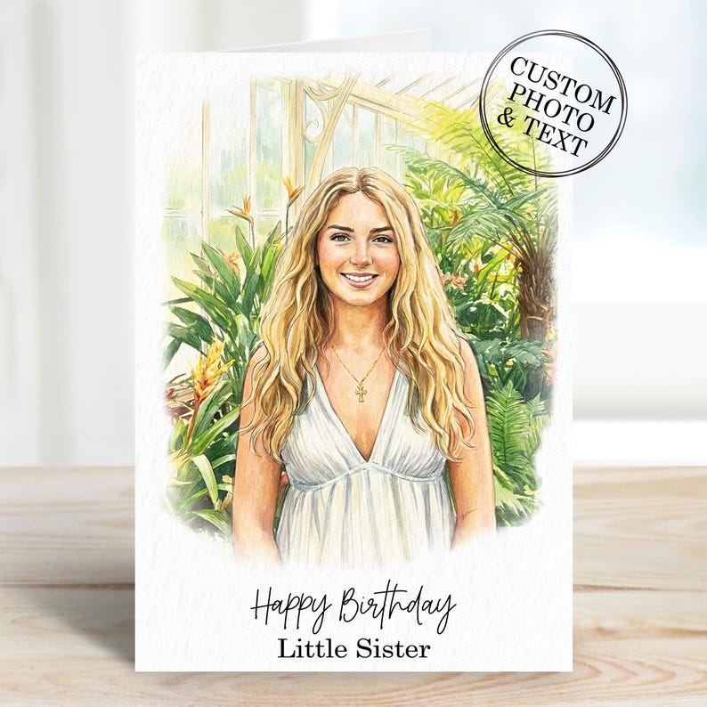 Looking for a special birthday card? Our custom portrait card is perfect for him or her! Personalize this unique gift for men, husband, brother, or dad. It's also a thoughtful choice for mum, wife, friend, or sister. Surprise your loved one with a one-of-a-kind card!