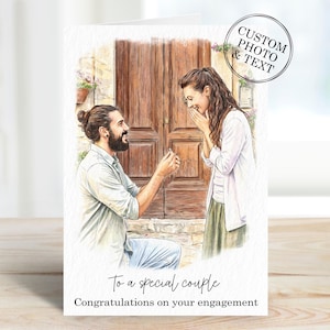 Celebrate love with a unique touch! Our custom portrait anniversary card is the best personalized gift for couples, husband, wife, or parents. Surprise your loved ones with a special message and a one-of-a-kind design that truly captures your bond. Perfect for commemorating milestones and creating lasting memories.
