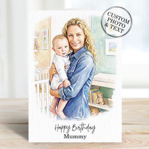 Celebrate their special day with our Custom Birthday Card For Him Her! These Personalised Portrait Birthday Cards are the perfect gift for anyone in your life—be it your husband, wife, mum, boyfriend, dad, sister, brother, or daughter. Each card is uniquely crafted to feature a cherished likeness, making every birthday unforgettable. Add a personal touch and make them smile with a thoughtful design that speaks to their personality. Order now for a heartfelt surprise!
