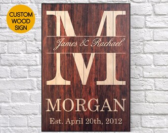Personalized Wedding Gifts For Couple Custom Wood Signs Last Name Sign Wood Wedding Signs Wooden Signs Family Sign Panel Effect Wood Sign