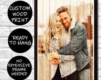 Custom Portrait Personalized Gift For Him Best Gifts For Her Unique Gift For Men Wood Photo Gifts For Boyfriend Thank You Gift For Women