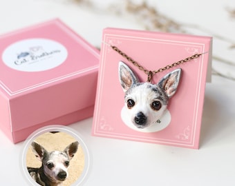 Custom Dog Portrait Necklace, Custom Dog Face Necklace, Custom Dog Necklace, Personalized Dog Necklace, Dog memorial, Dog Lover Gift