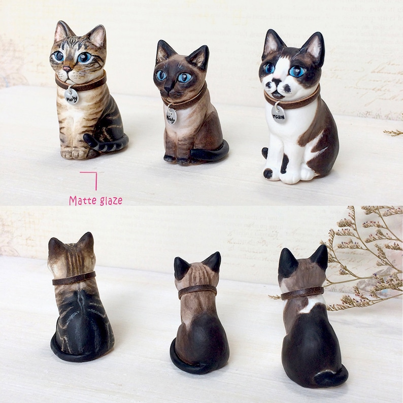 Custom Cat Figurine 3D Custom cat portraits Cat statue Cat Etsy