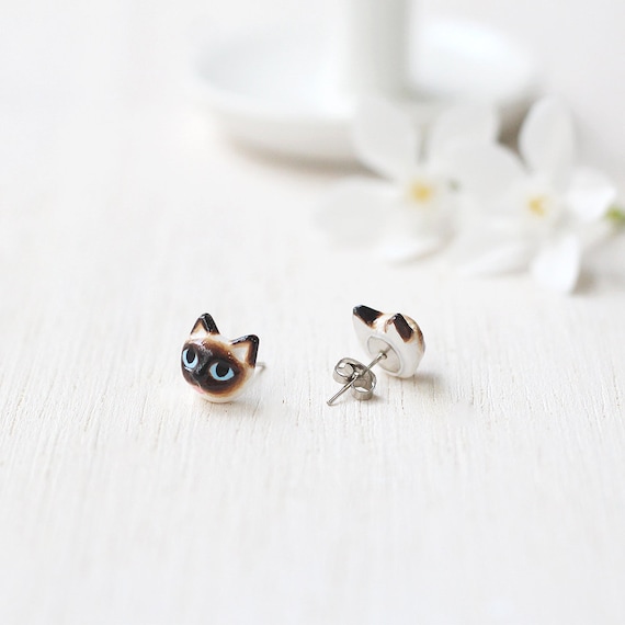 Siamese cat best sale earrings