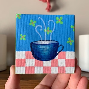 Mini folk art painting, acrylic painting, folk art, canvas