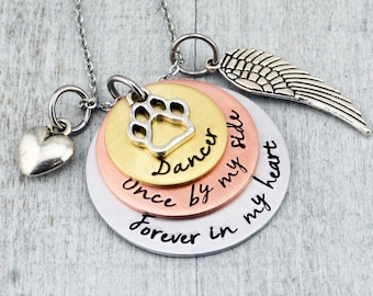 Custom Pet Memorial Jewelry - Dog Memorial Necklace - Pet Loss Gift- Cat Memorial Jewelry - Dog Remembrance Necklace - Loss of Dog Jewelry